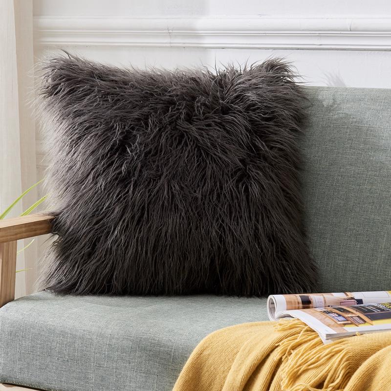 Cuscino Schienale Peluche Transfrontaliero: Cuscino Decorativo Elegante e Confortevole per Divano e Camera da Letto (Nessun nucleo)