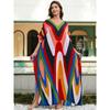 Summer Women's Dress Plus Size Printed Beach Cover-up Loose Holiday Sunscreen Bikini Cover-ups
