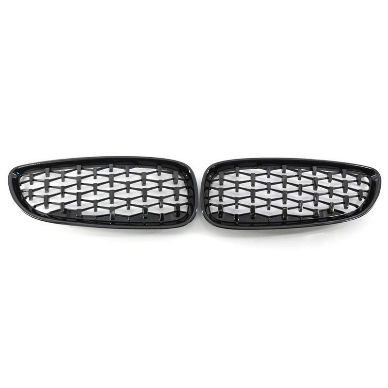 1 Pair Front Hood Single Line Grille Front Kidney Racing Grille Gloss Black 51137181547 51137181548 For BMW Z4 E89 2009-2016