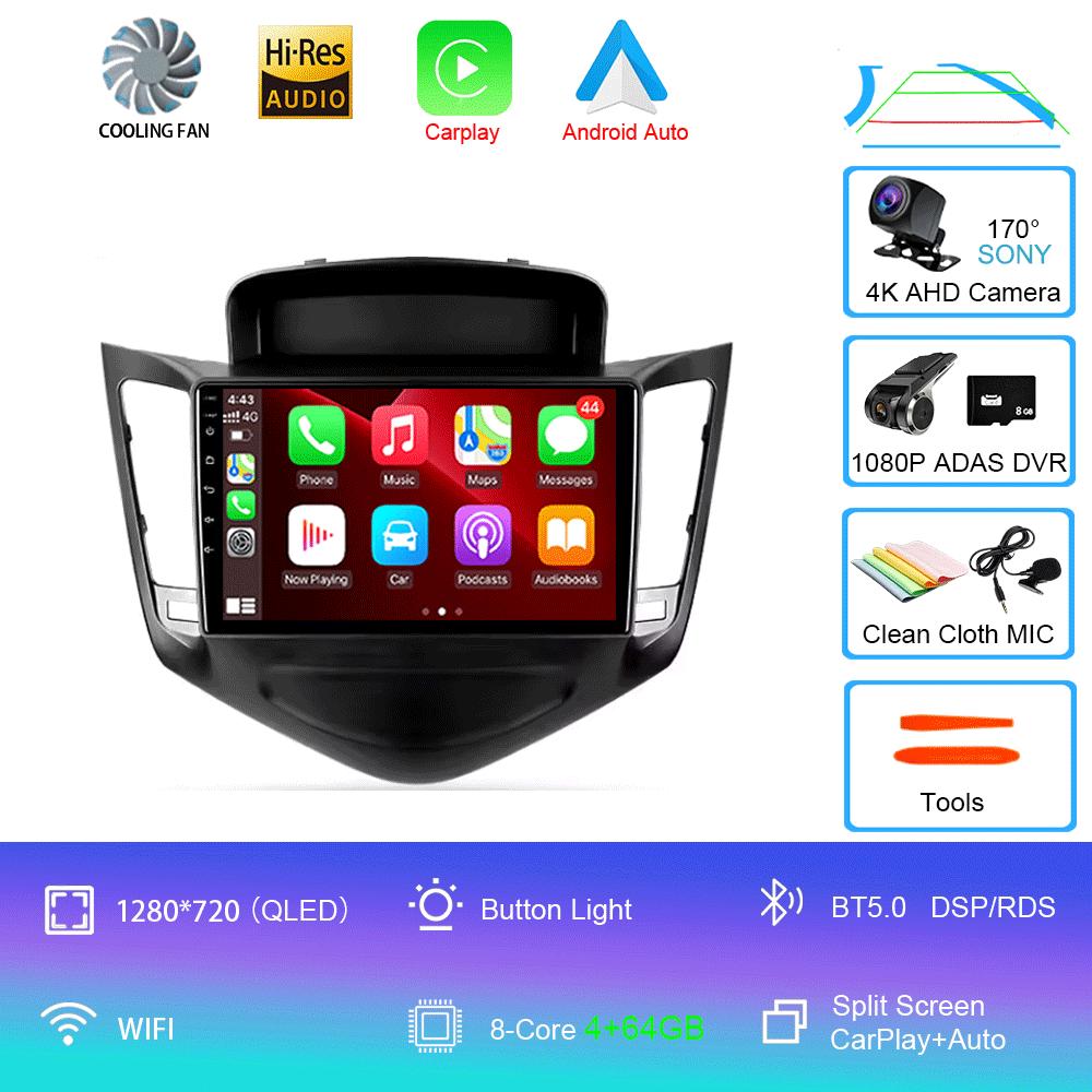 Car Radio Android 14 For Chevrolet Cruze J300 2008 - 2014 Multimedia Video Player Navigation Stereo GPS No 2din 2 Din Dvd