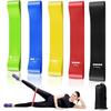Weerstandsbanden, 5 Stuks Verschillende Weerstandsniveaus Elastische Lusbanden, Oefen Workout Banden voor Thuis Fitness, Yoga, Stretching, Krachttraining
