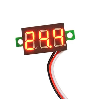 DC Digital Voltmeter Head 0.36 LED Digital Voltmeter DC 0-30.0V Motorcycle Voltmeter Three-wire Red Green Blue