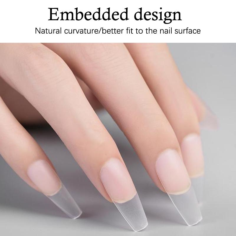 100Pcs/Box Matte Fake Nails No Polishing Press On False Nails Medium Short Design High Matt Soft Gel Nail Tips For Extension
