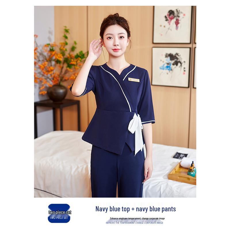 Women's High-End Beauty Spa Technician Pants Set for Head Therapists and Postpartum Recovery.