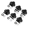 6 Pcs Guitar Machine Head Button Exquisite Fish Tail Shape Comfortable Grip Metal Tuning Peg Head Black