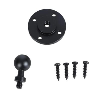 Universal Ball Head Mount Base 17mm Ball Head To 1/4inch Male Adapter with Screw Aluminum Ball Head Adapter Bracket Base