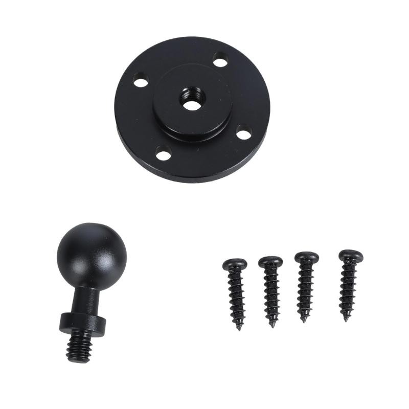 

Universal Ball Head Mount Base 17mm Ball Head to 1/4inch Male Adapter with Screw Aluminum Ball Head Adapter Bracket Base 1