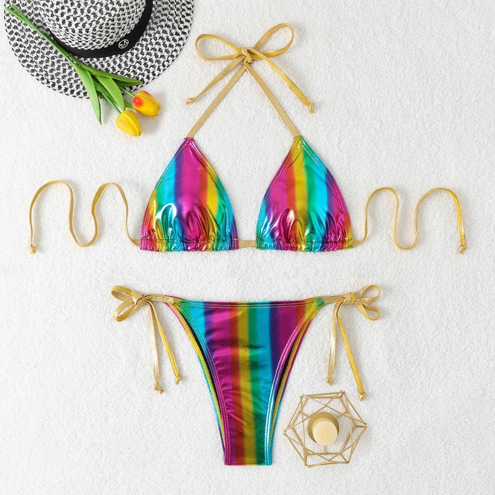 

Купальник из ткани с тиснением, светоотражающий, золотой, серебряный, цельный, сексуальный, бикини M