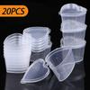 10/20/40pcs 45ml Heart-Shaped Disposable Sauce Cups Thickened for Food Service Easy Use And Clean for Takeaway Packaging