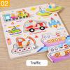 Ranch Animal Hand Grip Board Puzzle Montessori Early Education Wooden Three-dimensional Pegged Puzzle Toys for Children 1-3 Year