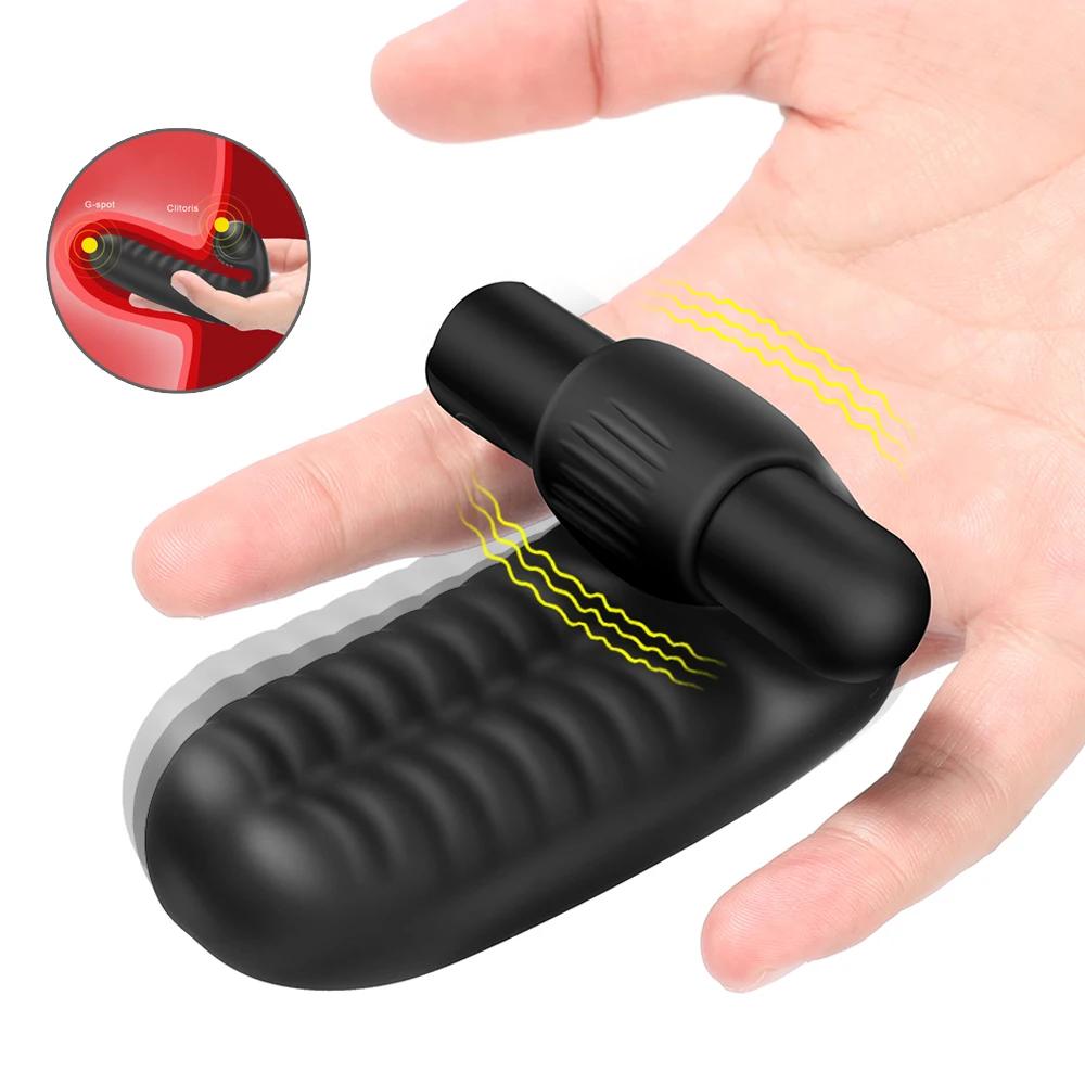 G-spot Stimulation Finger Vibrator for Women Men Nipples Clitoris Prostate Vibrating Massager Female Masturbation Sex Toys 18+