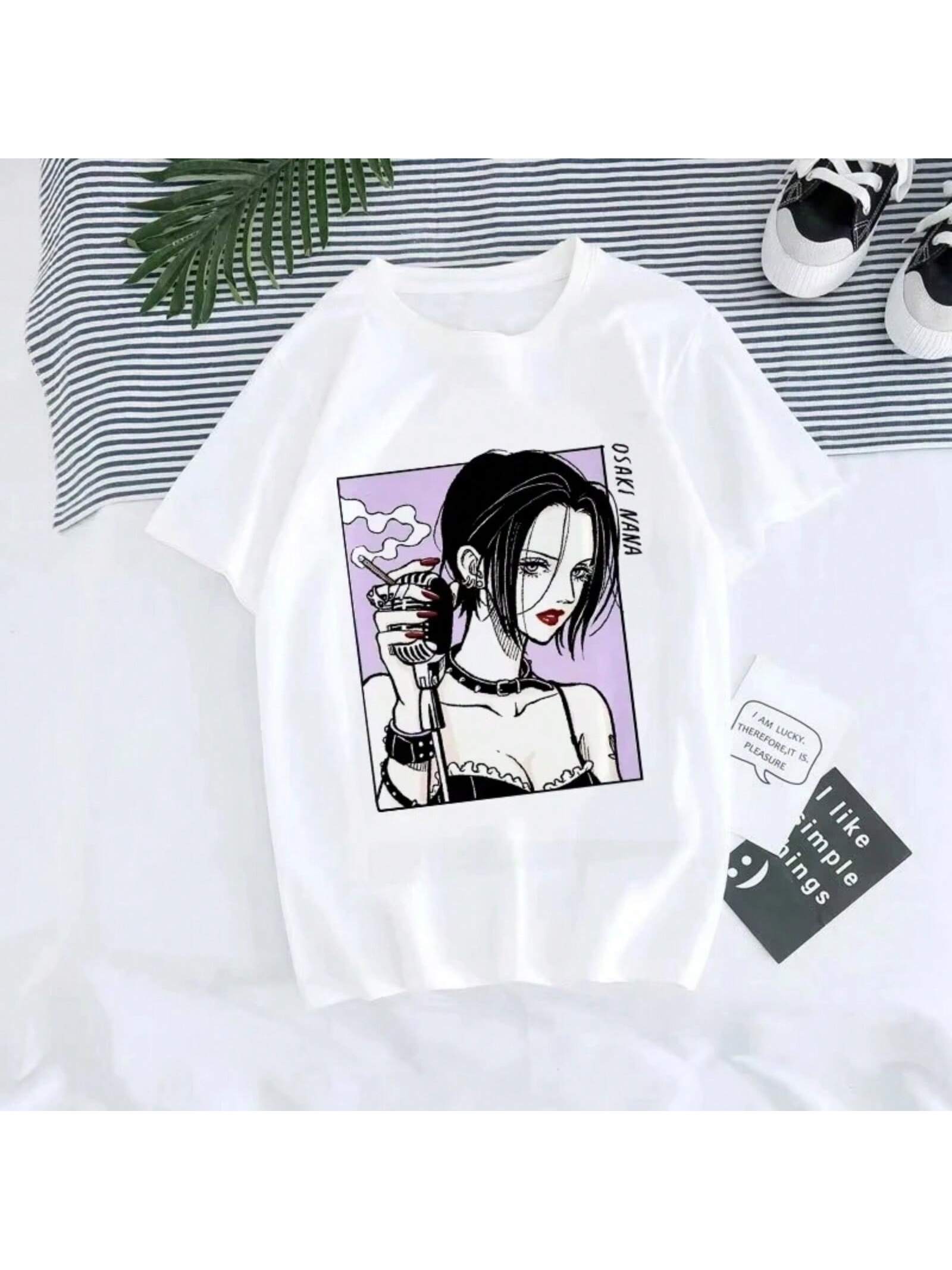 2025 Nana Anime Anime Shirt Osaki Manga Character Shirt BLACK STONES Merch Japanese Anime Character Print Men unisex T-Shirt Ins S разноцветный