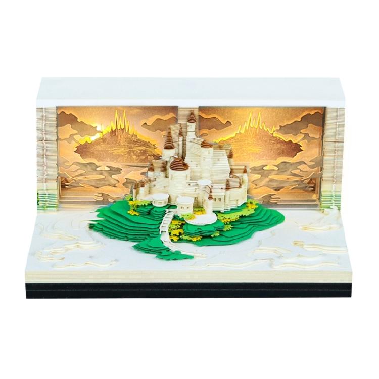 

Close 3D Floating Island Note Calendar With Structured In Light Special Paper For Travel Desk 1