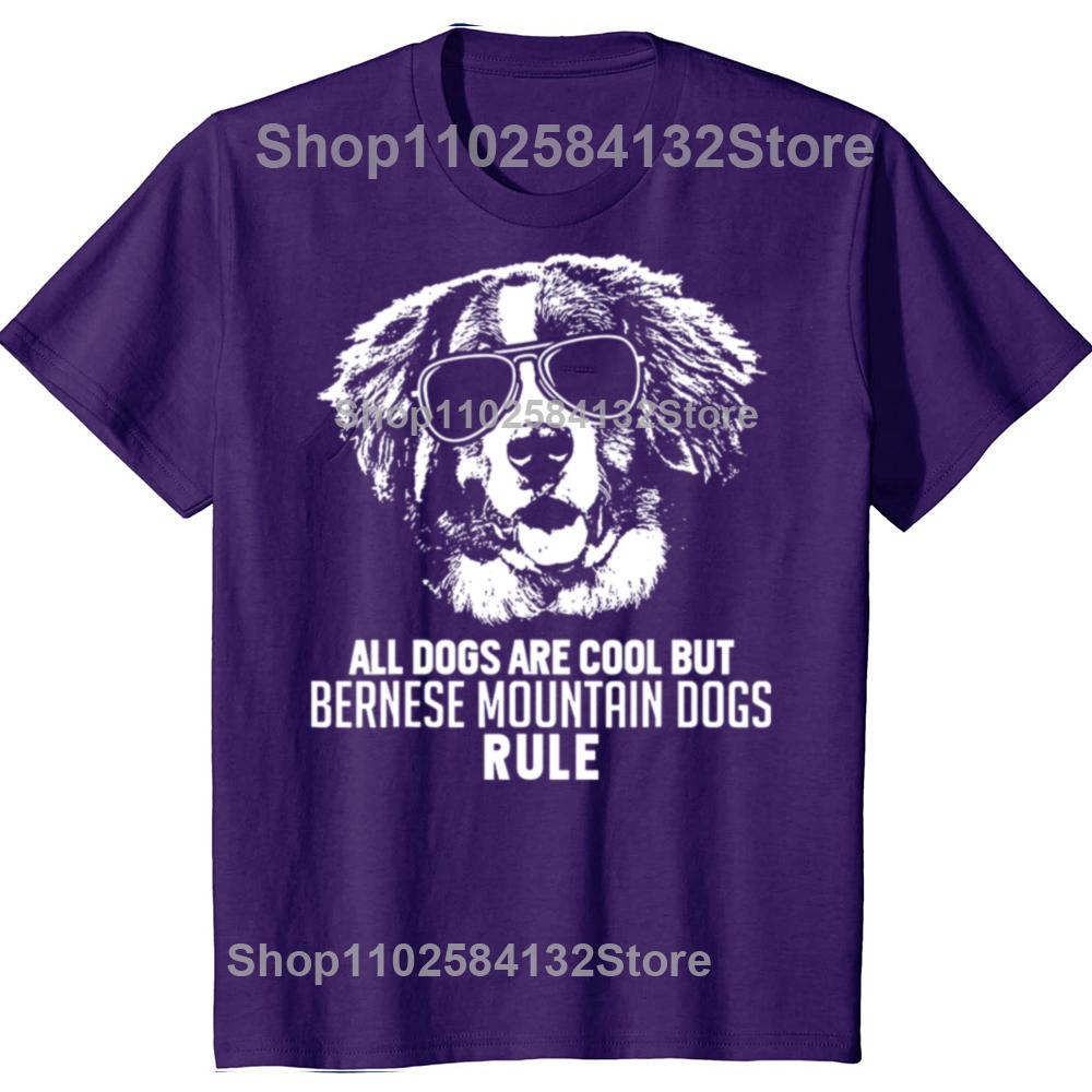Dogs Are Cool But Bernese Mountain Dogs Rule Tee Tops Round Neck ShortSleeve Fashion Tshirt Clothing Casual Basic Tshirts