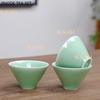 3 Pezzi Tazza da Tè Celadon Personalizzata Set di Tazze da Tè in Ceramica Cinese Ciotola da Tè Piccola per la Casa Tazza del Maestro Accessori Tradizionali per il Tè