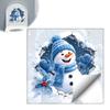 Holiday Glass Door Stickers Christmas Snowman Toilet Stickers, 3D Bathroom Wall Decals, Seat Decals Waterproof PVC Window Creative Decor Gift