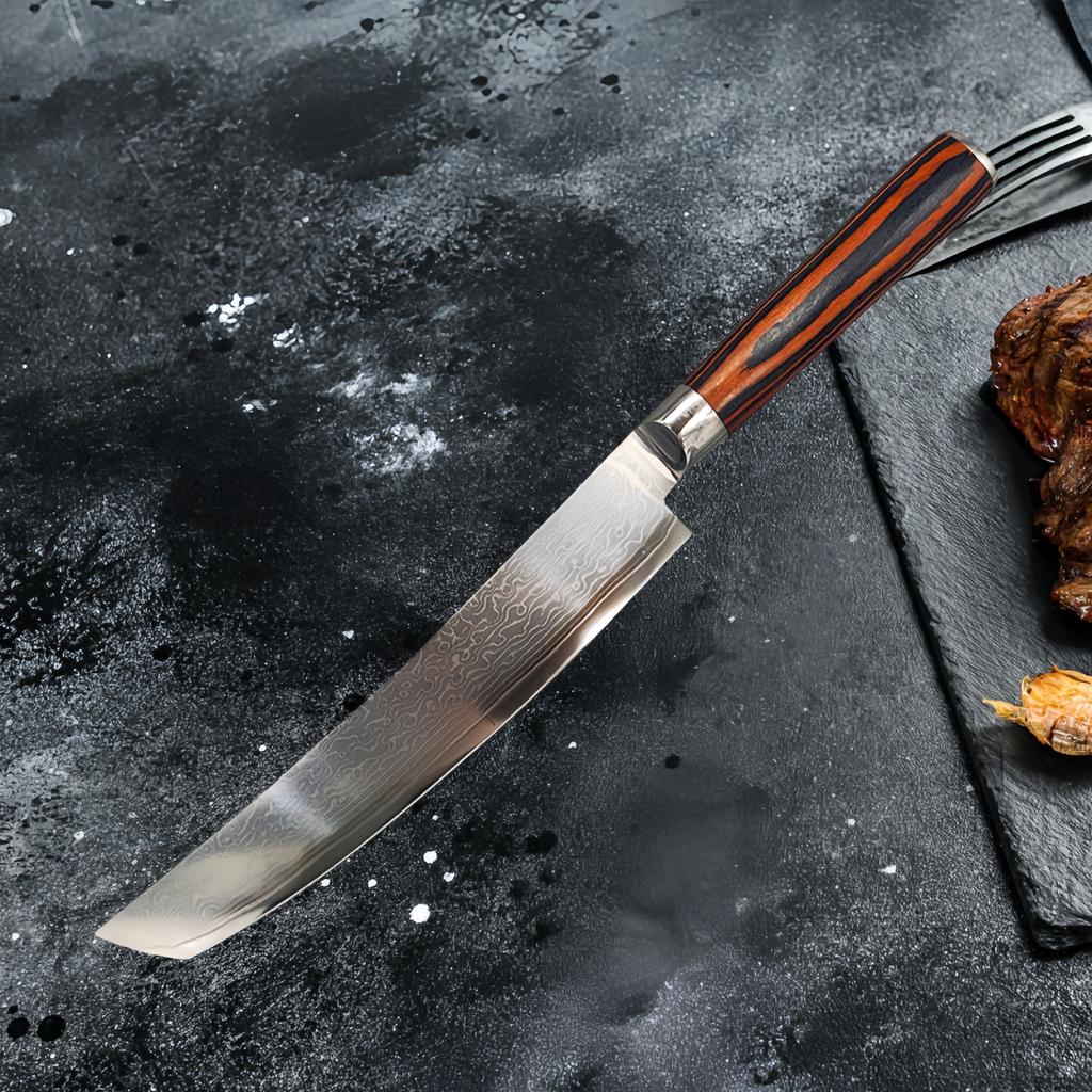 Damascus Steel Kitchen Knife Chef Knife Butcher Meat Cleaver Boning Barbecue Slicing Kiritsuke Knife Sushi Knife Cooking Tools