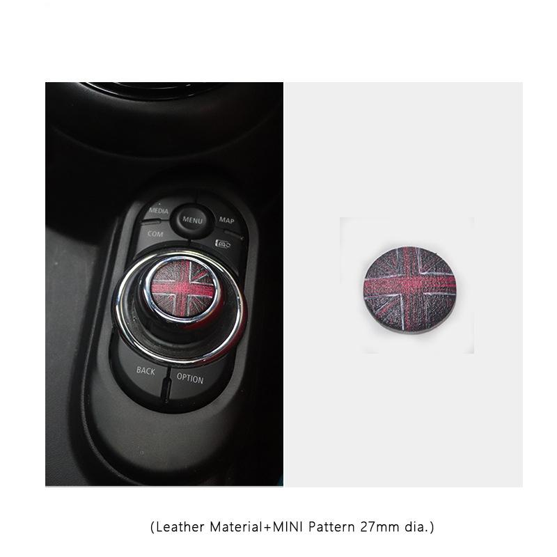 Car Central Control Multimedia Button Cover Trim Knob Sticker For MINI Cooper F55 F56 F57 Countryman Clubman Styling Accessories s3
