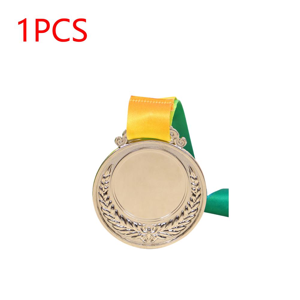1-10Pcs Award Medals Blank Medal with Color Ribbon Gold Silver Bronze Winner Reward Medal Customized Gift Competitions Souvenir