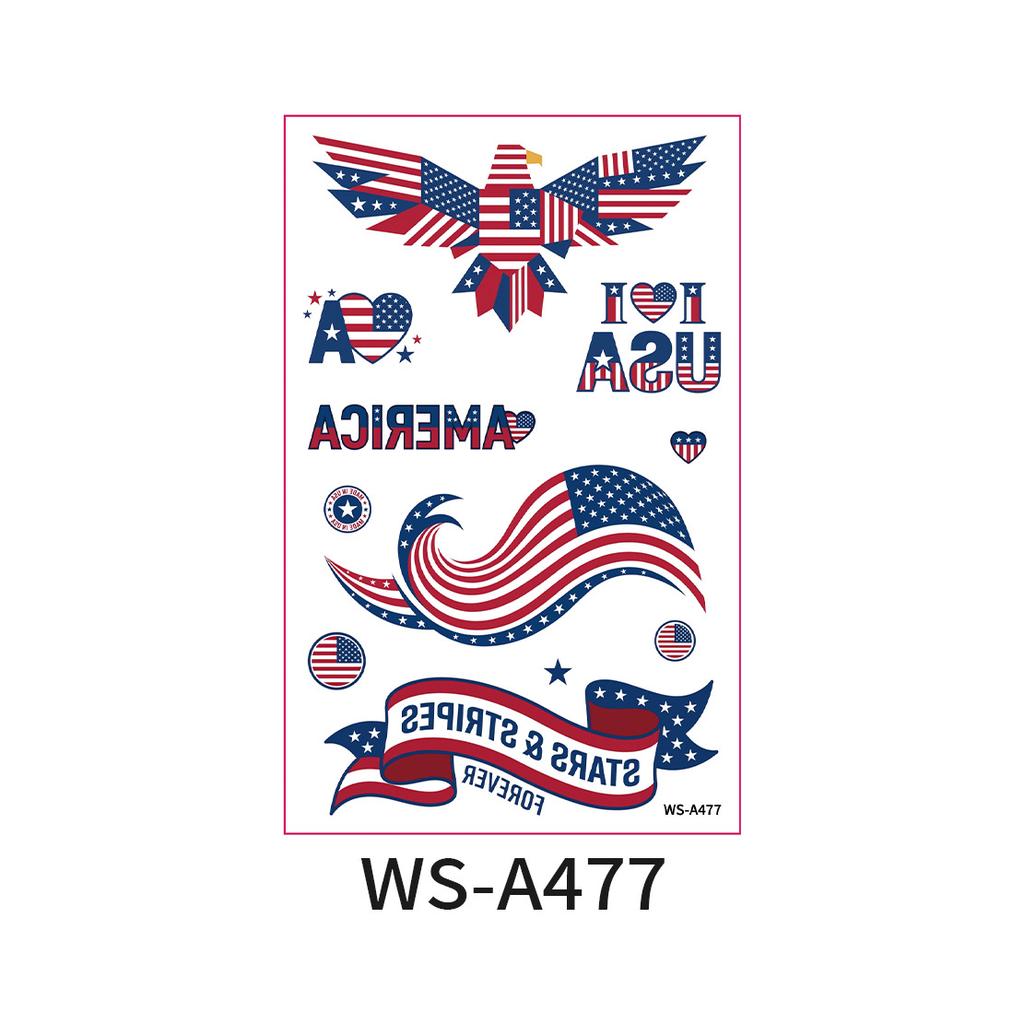 World Cup Argentina Belgium Fans Flag Face Sticker Waterproof Competition Game Tattoo Sticker