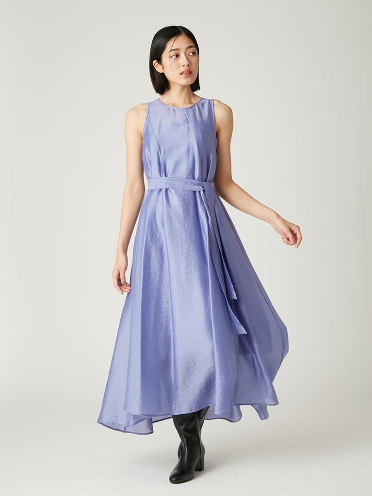 Clear Line Dress FWFO254261 BLU 1 Semi-sheer