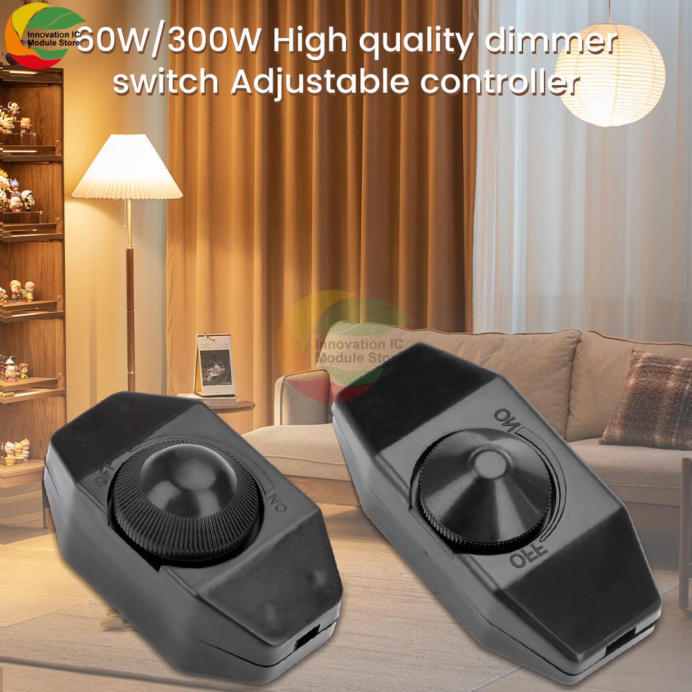 60W/300W Dimmer Switch Adjustable Controller 220V Lamp Dimmer Cord Switch Floor accessories Lamp Dimming On Off High Quality