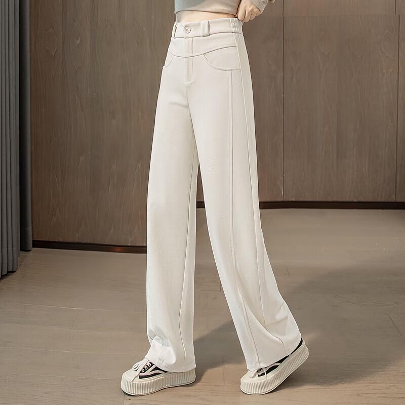 Sibaisha Women's High-Waist Drape Casual Pants