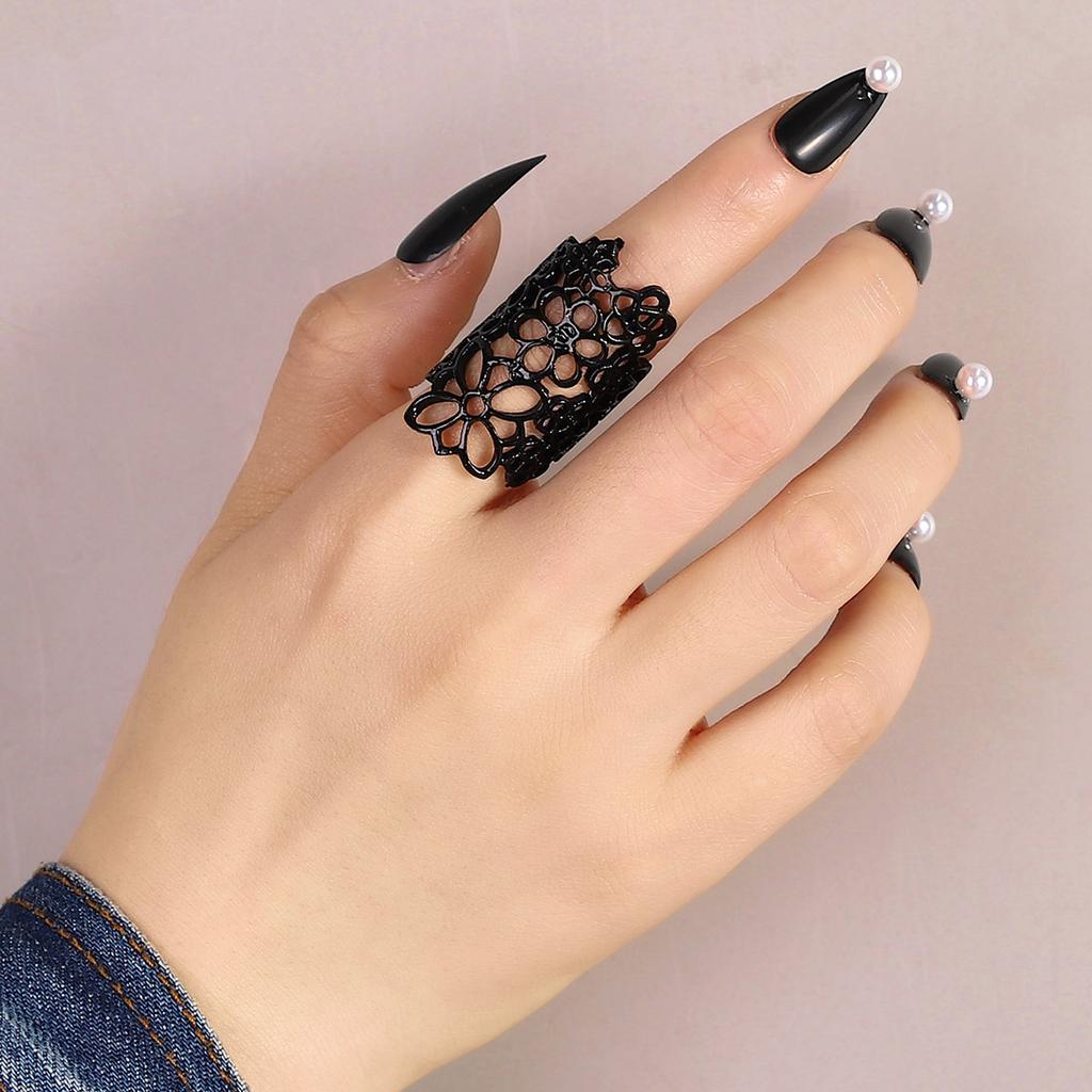 1 szt. pierścionek damski w stylu etnicznym vintage z wyciętym cyrkonem, wszechstronny dodatek na co dzień