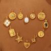 European & American Stainless Steel Sun Design Niche Jewelry - Luxurious, Non-Fading Star Gold for Women