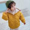 Boys And Girls Baby Thickened Hooded Jacket In Small Children Down Cotton Clothing Short