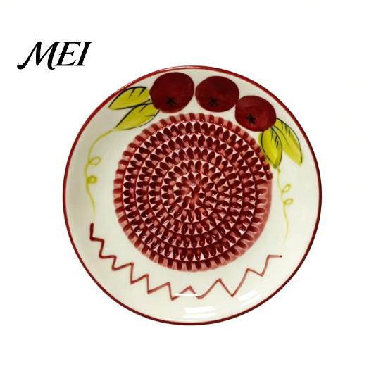 Garlic Paste Maker Ceramic Grater Bowl, Multifunctional Ginger Mincer Plate Olive Oil Dip Mixer Bowl for Food, Spanish Tomato Roaster Dish,