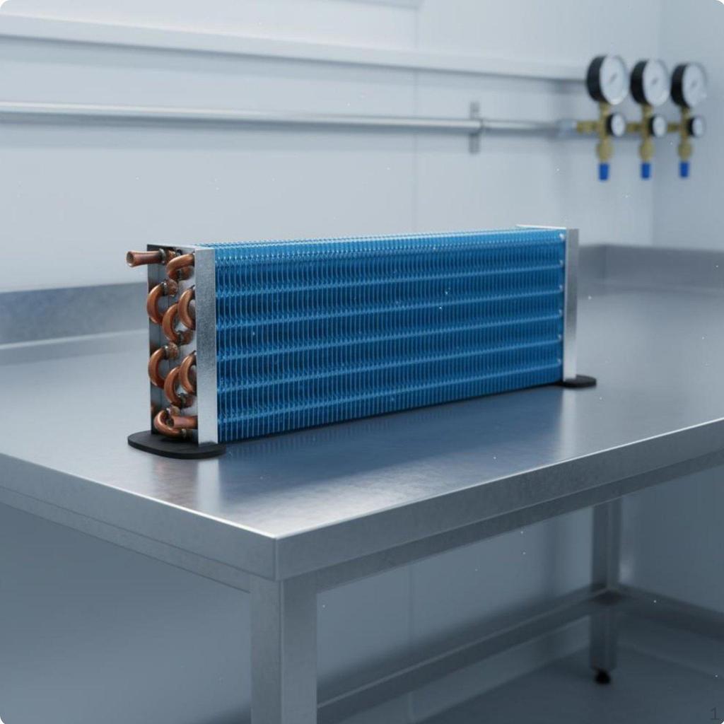 Copper Tube Aluminum Fin Evaporator Refrigerator Condenser Coil Finned Heat Exchanger for