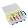 10 buc Cârlige luminoase pentru calamar Momeală Oțel inoxidabil Plastic Fluorescent Formă realistă de crevetă Momeală Accesorii de pescuit