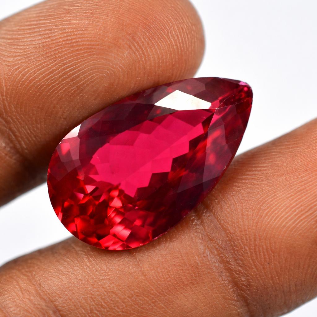 Natural Pigeon Blood Red Ruby Loose Gemstone 16x12mm Pear Shape for Jewelry Making and Crafts