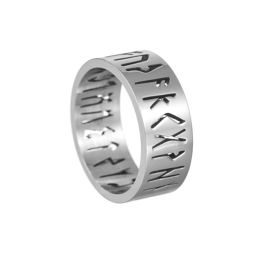 2023 Nordic Viking Runic Titanium Steel Proposal Jewelry for Men and Women