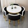 Modern Reception & Meeting Table Set: Office & Leisure Round or Square Dining Table with Chairs.