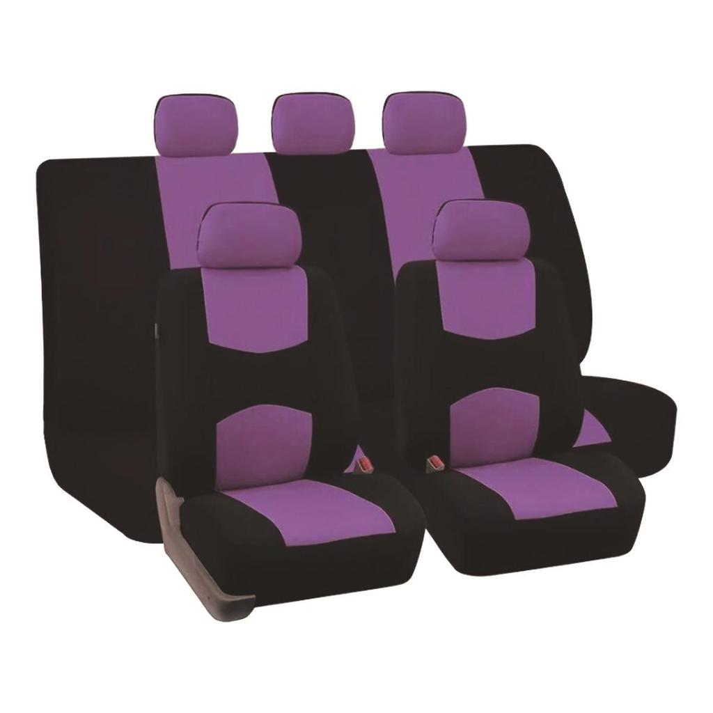 All Seasons Universal 5-Seat Car Seat Cover Set - 9 Pieces