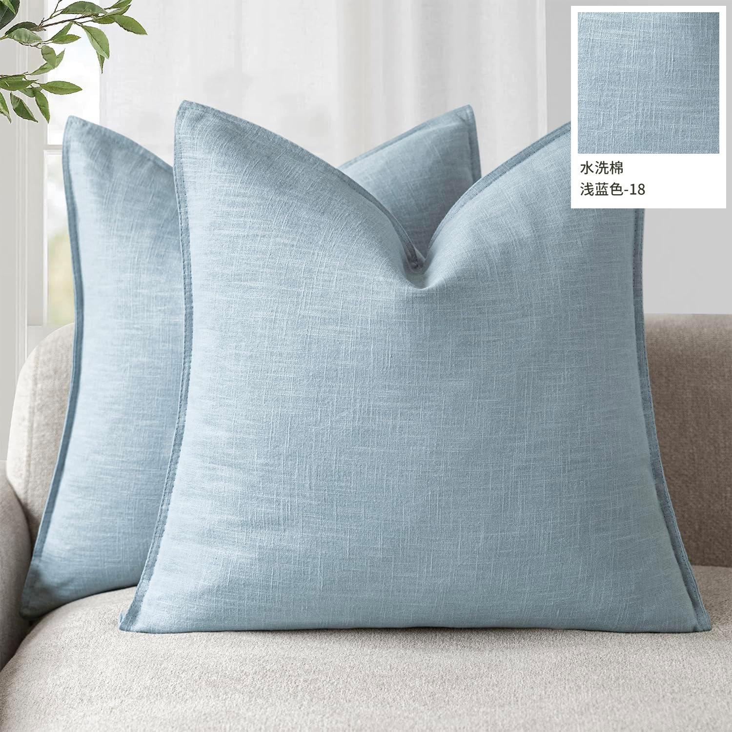 Decoratieve Linnen Kussenslopen Natuurlijk Boho Boerderij Neutraal Kerstbank Sierkussens voor Bed Pak van 2 Accent Kussensloop 30x50cm