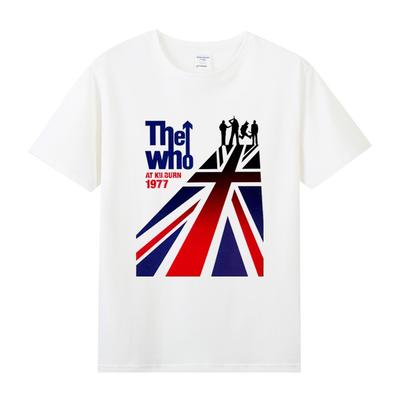 2025 Rock Müzik Pamuk Kısa Kollu Tişört Erkek Yazlık Temel İngiliz Union Jack Band Who Thewho Yüksek Kalite Lüks Marka Ins