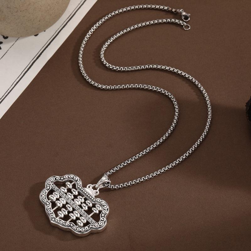 New Ruyi Abacus Necklace: Vintage, Simple, Stylish, Unique Design, Fashionable, Niche, High-end Accessory, Perfect for Gifting