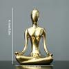 Heimdeko Abstrakte Kunst Keramik Yoga-Posen Figur Porzellan Damenfigur Statue Studie Büro Yogastudio Ornamente Dekorationen