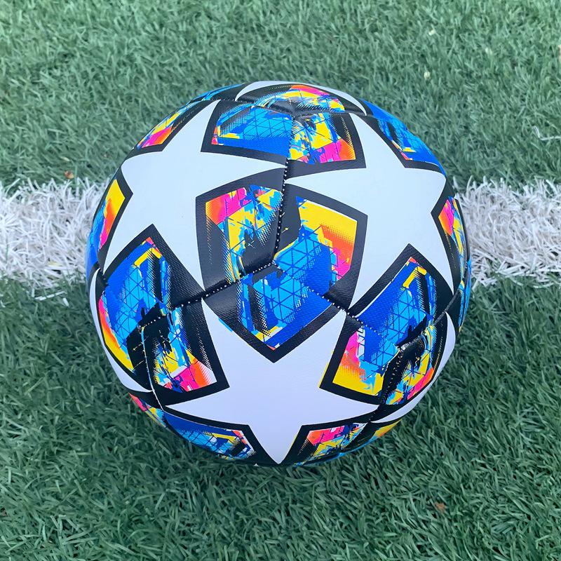 Premier League Size 5 Thickened Match Ball - Suitable for Champions League & World Cup, Machine-Sewn Football
