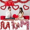 DIY Heart Tinsel Garland 2M Hanging Decor Dense Valentines Garland Valentines Party
