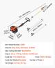 Gas Pole Saw, 43CC 2 Stroke Gas Powered Pole Saws with 30.48 Cm Cutting Bar, Cordless Tree Trimmer with Rotatable Head, 2.16 To 3.66 M Extendable,