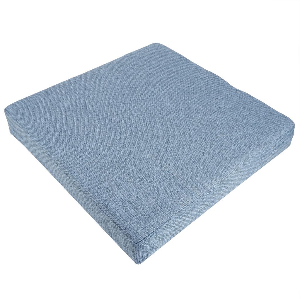 Haushalt Quadratisch Weich Yoga Bodenkissen Abnehmbar Waschbar Meditationsmatte Kissen Blau 40 x 40 x