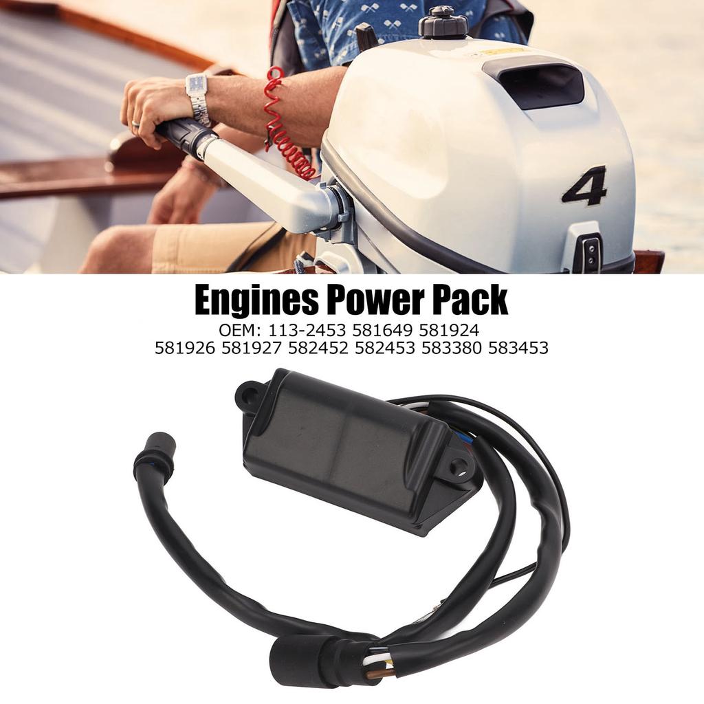 581649 Outboard Engine Power Pack Power Pack 113‑2453 Heatproof Outboard Motor Power Pack Replacement for 2 Cylinder Engines