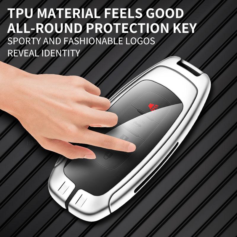 Zinc Alloy Car Key Case Cover For Nissan X-Trail T30 T31 T32 T33 Key Shell Protector Bag With Keychain Interior Accessories