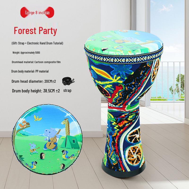 Sheepskin African Hand Drum for All Ages - Beginner To Professional