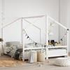 VidaXL Bed Frames for Children, Double Bed for Children, Indoor Bedroom House Bed, Modern, White 2x(90x190) Cm 3200599