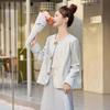 2025 Women's New Jacquard Chinese Style Windbreaker, Spring/Autumn Fashion YJ8519